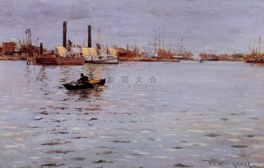 The East River - 威廉·梅里特·查斯